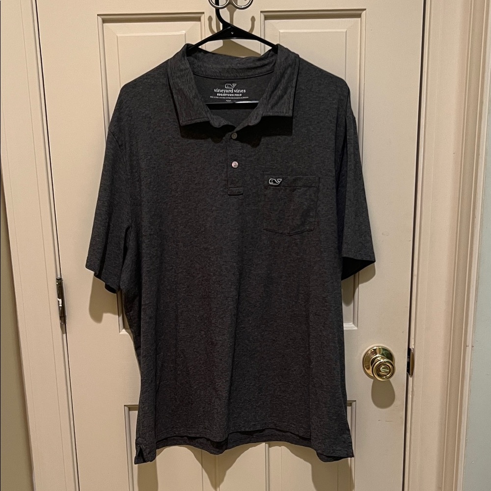 Vineyard Vines Men's Charcoal Edgartown Polo Shirt